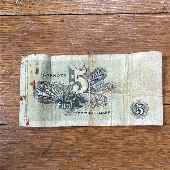 1948 Vintage German 5 Mark Banknote - Picture 2 of 9